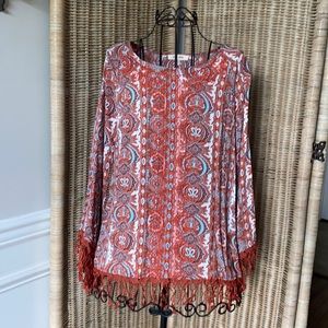 Round neck rayon blouse